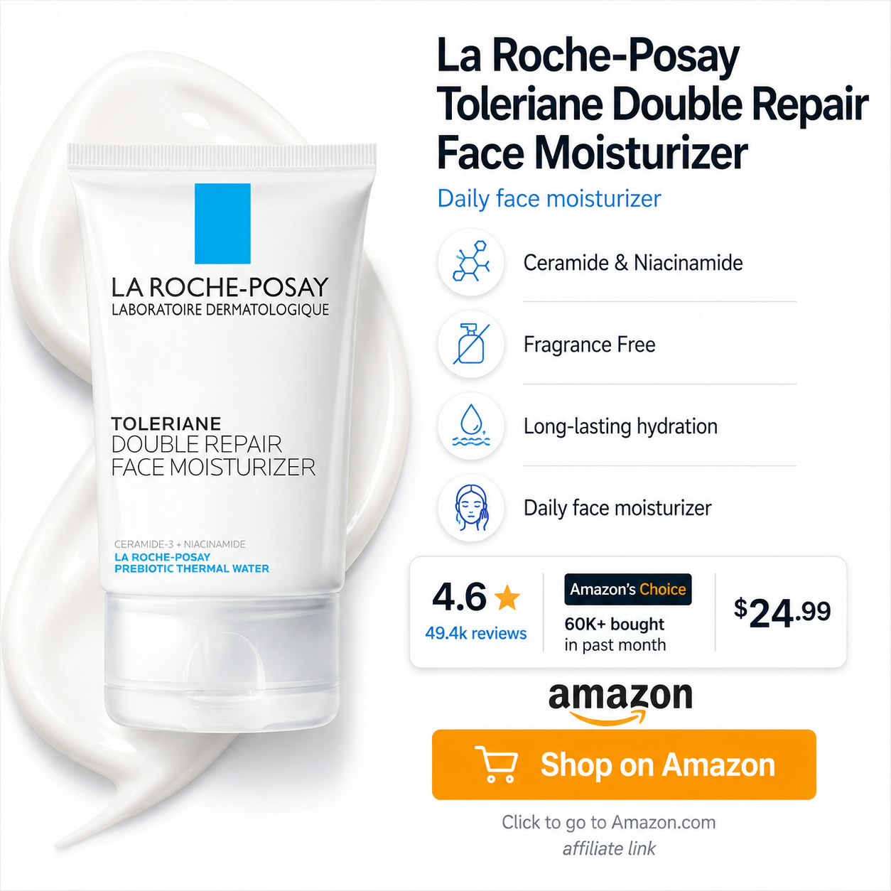 La Roche-Posay Toleriane Double Repair Face Moisturizer - Square